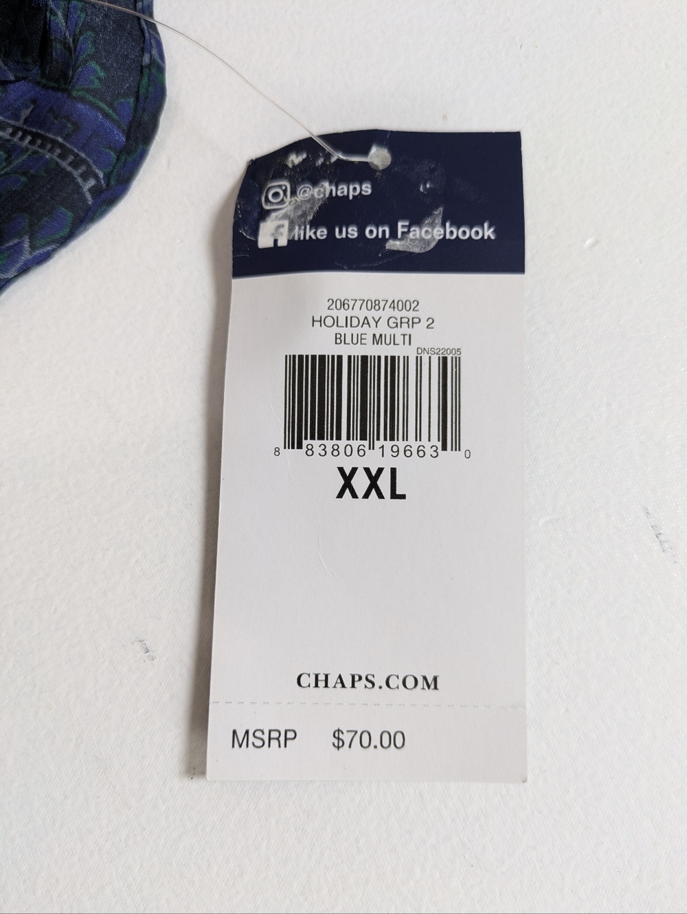 Chaps Women's Sheer Blouse Flare Sleeves Paisley Print Women's Blue Size XXL New - Picture 9 of 12